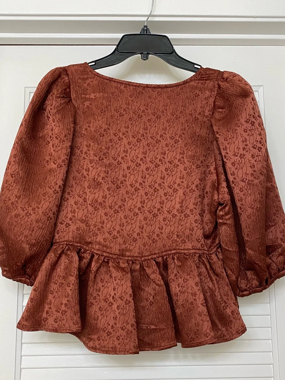 Free People $168 Women’s Pamela Bow Top in Spiced Rum